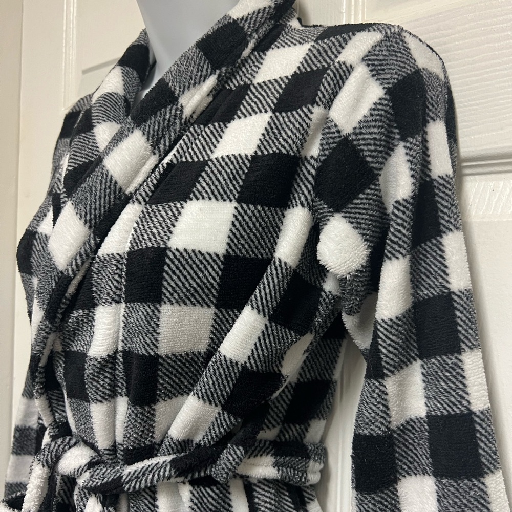 Rene Rofi Girls Mini Checkered Robe - Picture 5 of 9